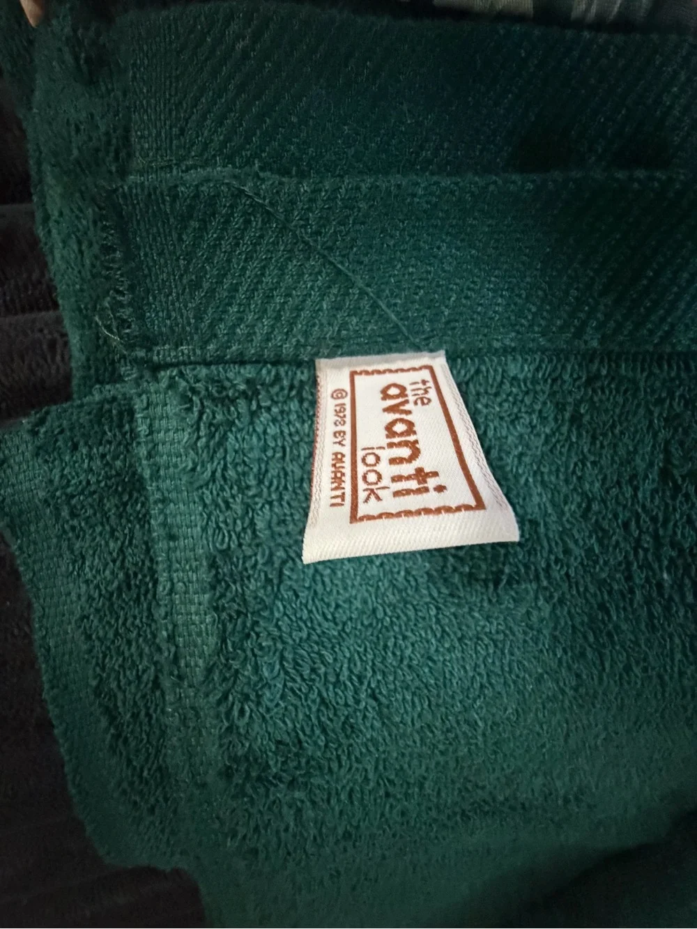 Avanti Green Bath Towel Set with Floral Pleated Trim